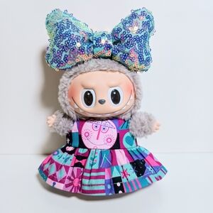 Custom Disney Its a Small World Dress and Oversized Sequin Bow